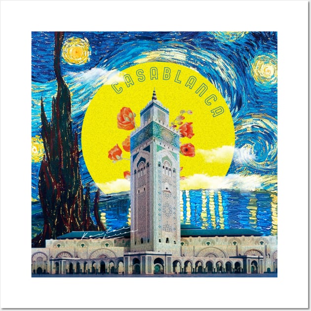 Casablanca vangogh Wall Art by ARTWEARABLE.MA